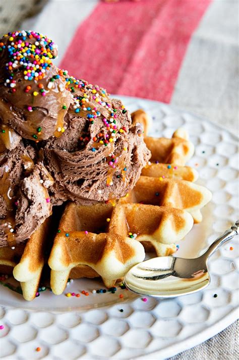 Homemade Dessert Waffles Recipe For Sundaes