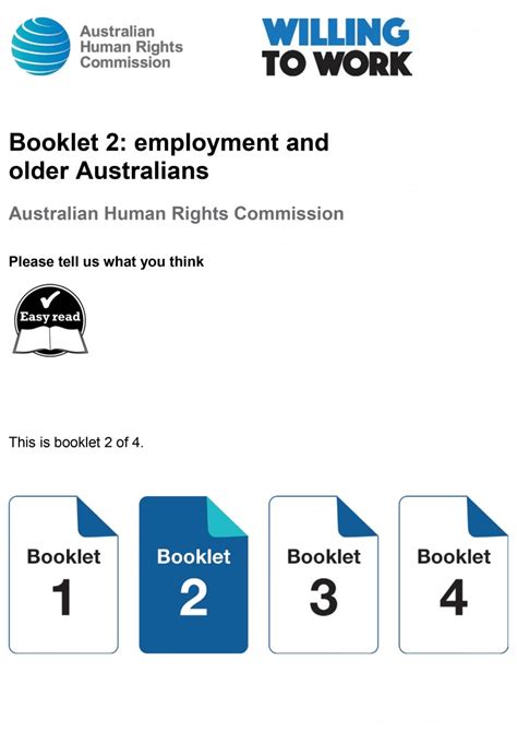 Willing To Work Booklet 2 Employment And Older Australians