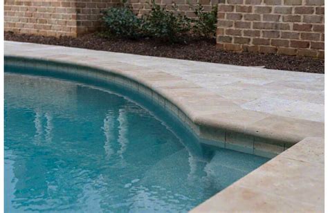 Travertine Pool Coping - POOL COPING TILES - NON SLIP STONE TILES FOR POOLS