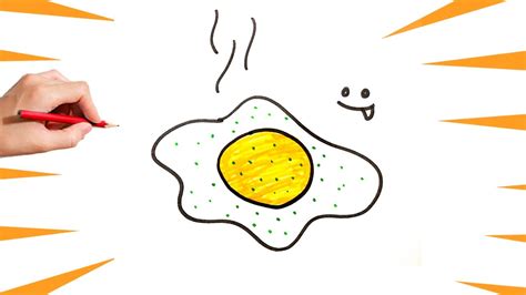 How To Draw A Fried Egg Easy Youtube