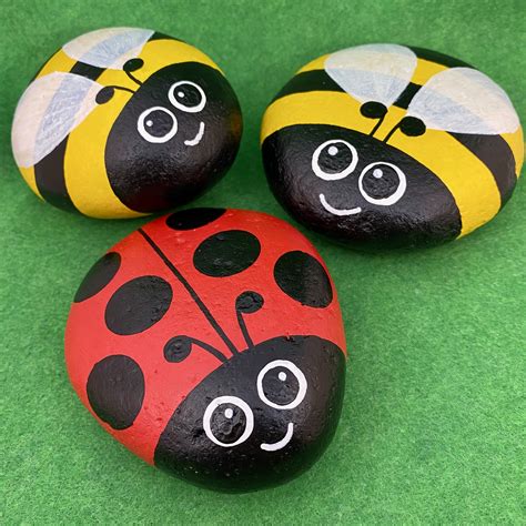 Giant Ladybug Rock Hand Painted And Personalised Stone Etsy