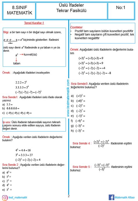 S N F Matematik Karek Kl Say Larda Toplama Ve Karma Konu Anlat M