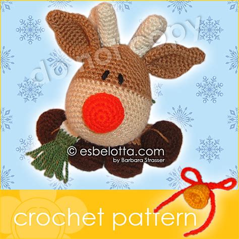 Ravelry Rudi The Red Nosed Reindeer Pattern By Barbara Strasser