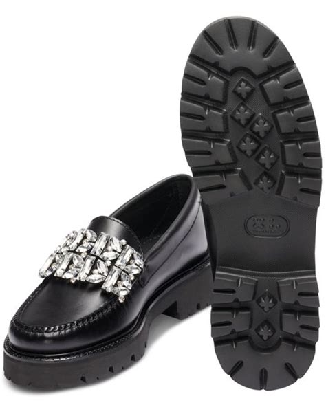 G H Bass Co G H Bass Whitney Crystal Lug Weejuns Loafer Flats In