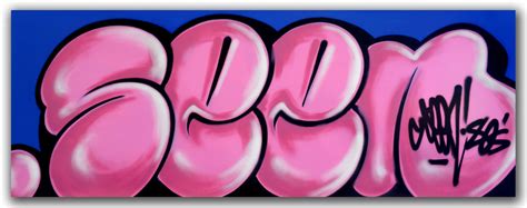 GRAFFITI ARTIST SEEN - "Classic Bubble 4" Aerosol on Canvas | DirtyPilot