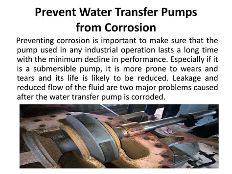 PPT How To Prevent Water Transfer Pumps From Corrosion PowerPoint