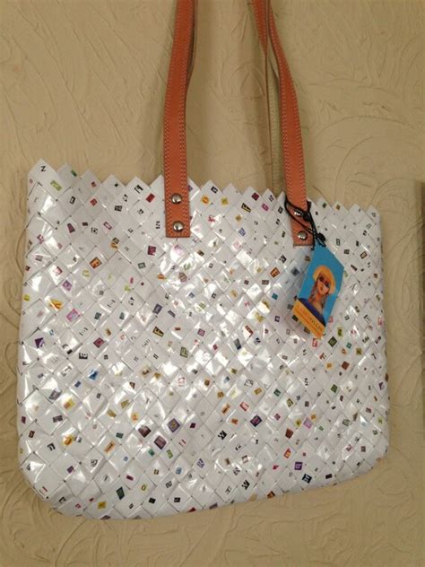 Nahui Ollin Hand Made Candy Wrapper Tote Bag by PursenElle