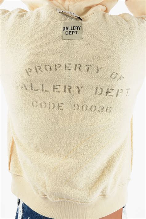 Lanvin GALLERY DEPT Hoodie with Faded Lettering Print men - Glamood Outlet