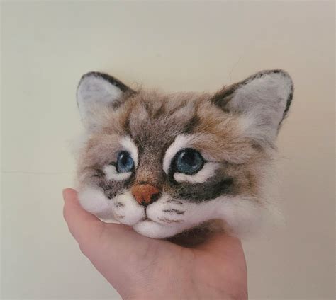 Needle Felted Cat Head Time Lapse 🐱 Fit To Be Loved