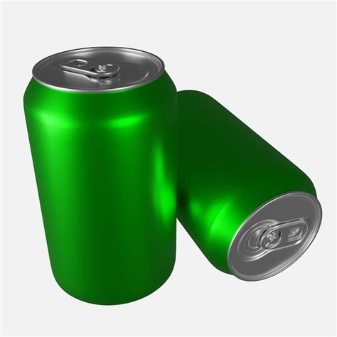 Premium Psd Green Soda Can