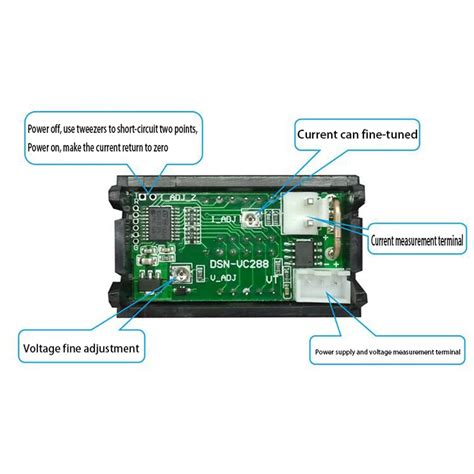 Цифровой мини-вольтметр, амперметр постоянного тока 0-100 В, 1 А, 10 А ...