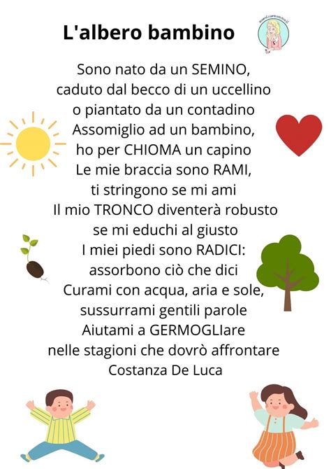 L Albero Bambino Poesia Maestraemamma