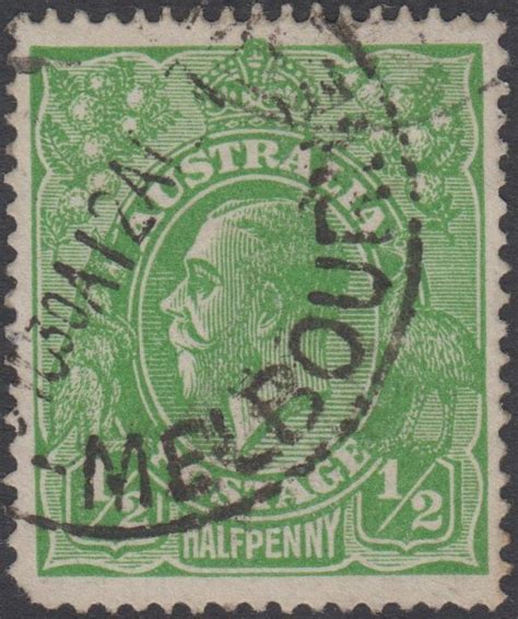 KGV SG 20w INVERTED WATERMARK BW ACSC 63a Â½d green