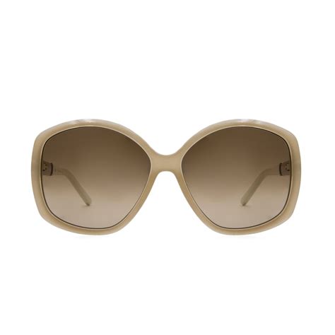 Chloe Womens Sunglasses Ivory Brown Gradient Womens