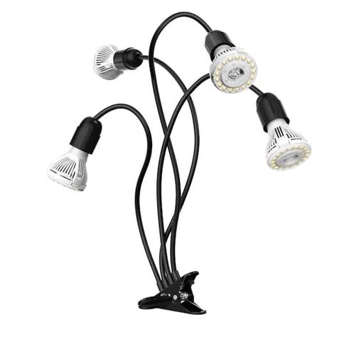 Reviews For Sansi 600 Watt Equivalence Black Full Spectrum 4 Head Gooseneck Led 40 Watt Grow