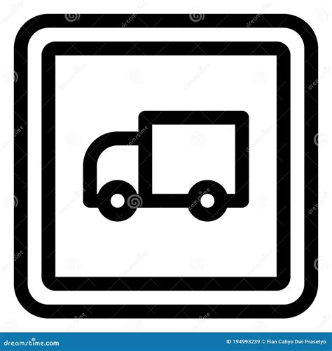 Transportation Icon Black and White Stock Vector - Illustration of ...