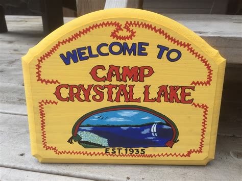 Hand Painted Camp Crystal Lake Sign Friday By Mysticmindcustoms