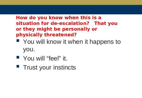 De-escalation Techniques Powerpoint excerpted from Community – slideey.com