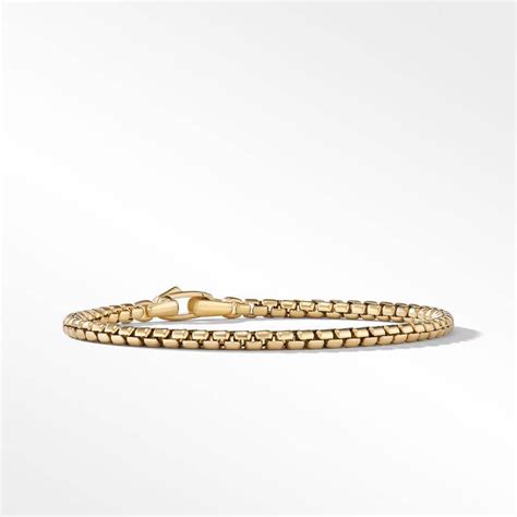 David Yurman Box Chain Bracelet In K Yellow Gold Mm All K