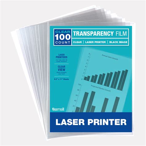 Snapklik.com : Samsill 100 Pack Transparent Printer Sheets, Projector