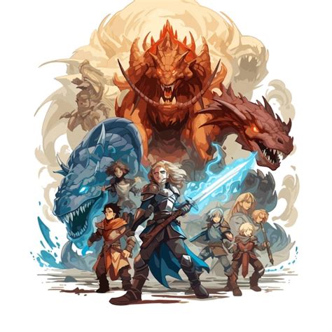 Premium Vector Dungeons Dragons Vector On White Background