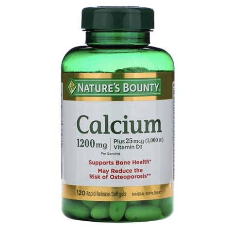 Nature S Bounty Calcium Plus Vitamin D3 600 Mg 120 220 Rapid Release Softgels Shopee Malaysia