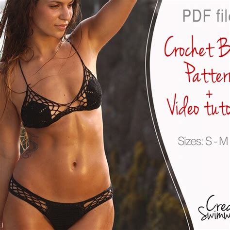 Crochet Bikini PDF Pattern Tutorial With Hidden Elastic How Etsy