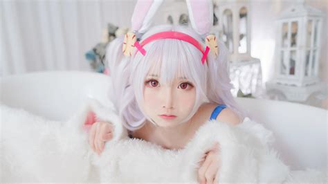 Women Asian Zelizer Mbxer Cosplay Laffey Azur Lane Bunny Ears