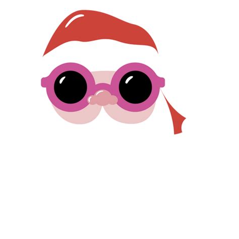 Dise O Png Y Svg De Pap Noel Con Gafas Rosas Para Camisetas