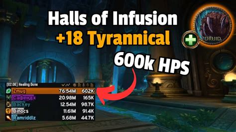 600k HPS Required For This Dungeon Halls Of Infusion Resto Druid