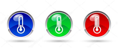 Set Of Thermometers Blue Green And Red Stock Vector Image By ©valentint 16767659