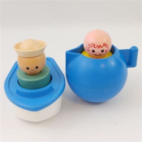 Boat Vintage Fisher Price Jumbo Little People Tub Toys Teapot