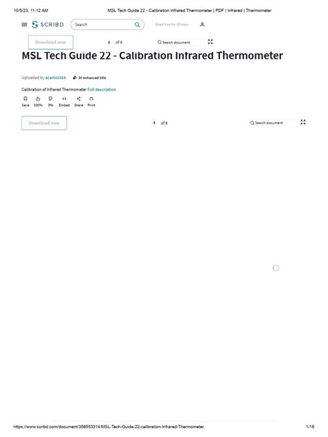 msl tech guide  infrared thermometer calibration
