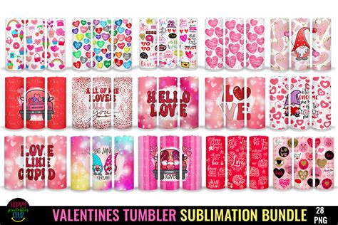 Valentines Tumbler Sublimation Bundle Graphic By Happy Printables Club · Creative Fabrica