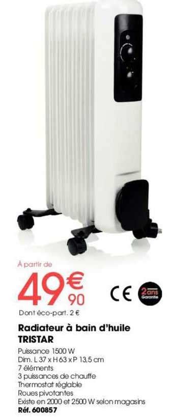 Promo Radiateur à Bain D huile Tristar chez Brico Pro iCatalogue fr