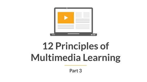 Principles Of Multimedia Learning Part Youtube