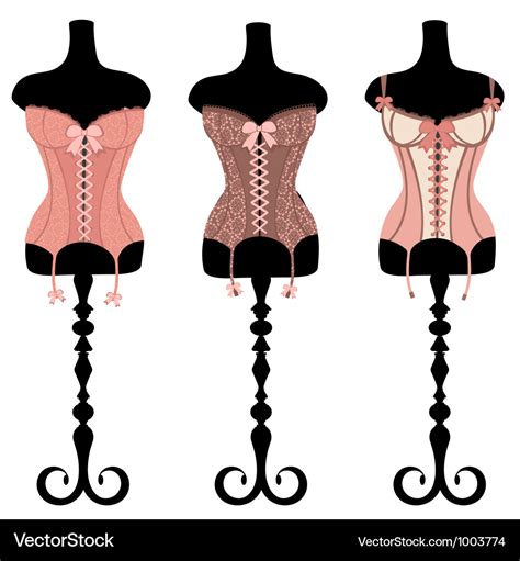 Vintage Corsets Set Royalty Free Vector Image Vectorstock