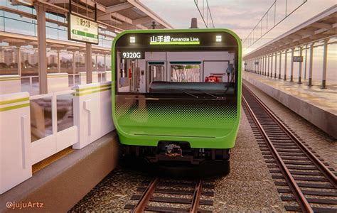 Japanese Train Head Interior Exterior Yamanote Line E235 Rigged 3D model rigged | CGTrader