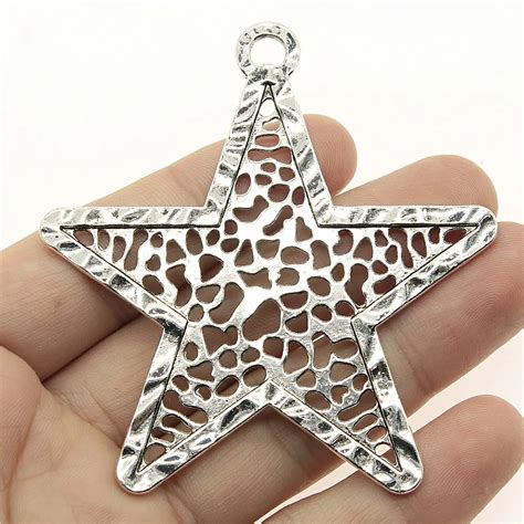 Aliexpress Buy WYSIWYG 1pcs 74x70mm Big Hollow Star Pendants Big