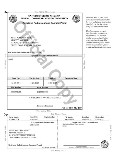 Fcc Restricted Radiotelephone Operator Permit Dove Free Spirit