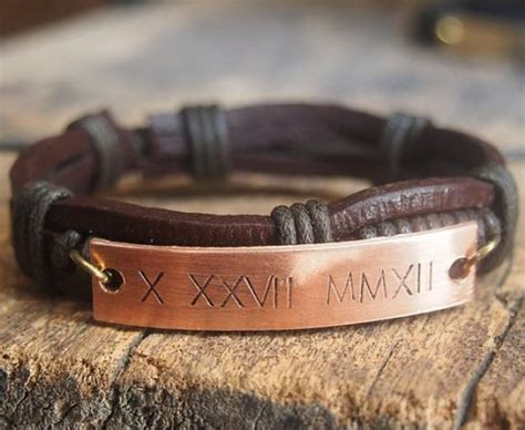 Unique Men's Gift, Mens Personalized Bracelet, Men's Leather Bracelet ...