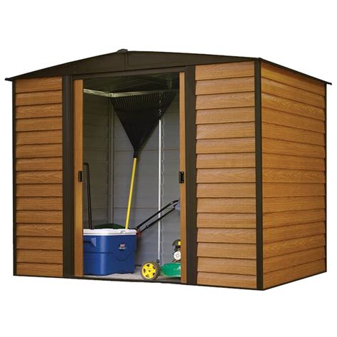 Arrow Woodridge 8 Ft W X 6 Ft D Metal Storage Shed Reviews Wayfair