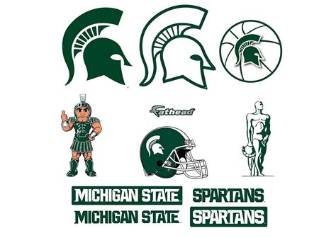 Michigan State Spartans - Logo Assortment Wall Decal | Shop Fathead® for Michigan State Spartans ...