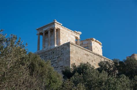 Temple of Athena Nike on the Acropolis in Athens. Stock Image - Image of famous, construction ...