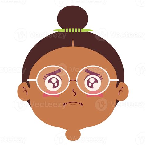 Girl Sad Face Cartoon Cute 14318527 Png