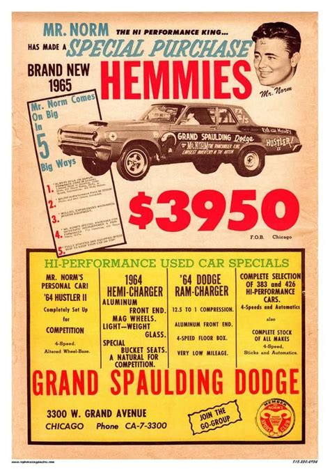 Vintage Reproduction Racing Poster Grand Spalding Dodge Chicago Etsy