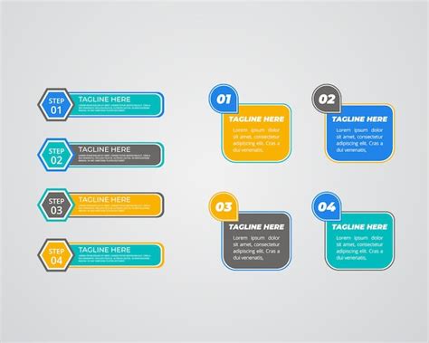 Etapas Do Fluxograma De Elementos De Design Infogr Fico Moderno Vetor