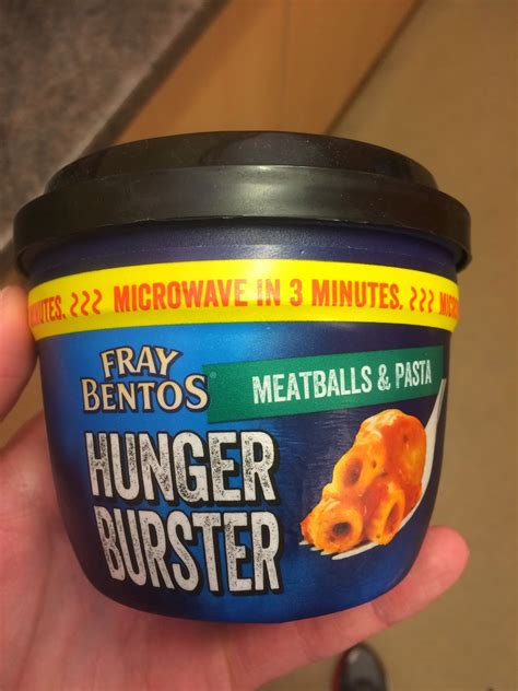 FOODSTUFF FINDS: Fray Bentos Hunger Burster - Meatballs / Bolognese ...