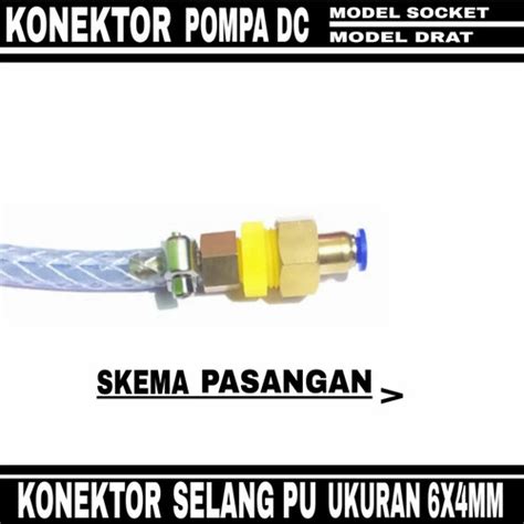 Jual Selang Nepel Sambung Konektor Pompa Dc Keselang Pu Mm Kab