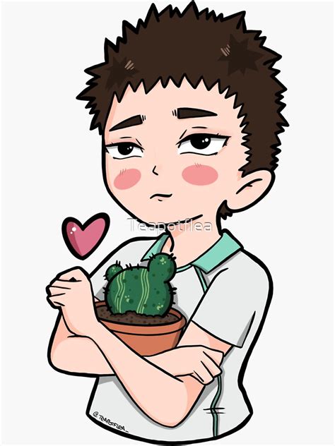 Hajime Iwaizumi Plant Sticker Sticker For Sale By Teapotflea Redbubble